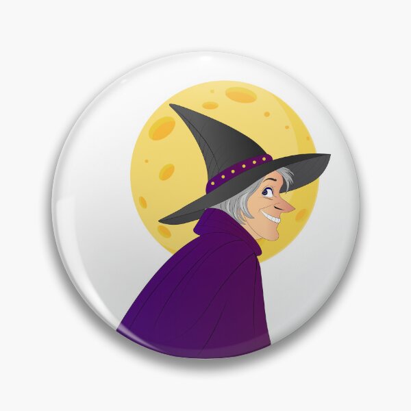 Item preview, Old Witch with Pointy Hat and Moon designed and sold by ArtNova17.
