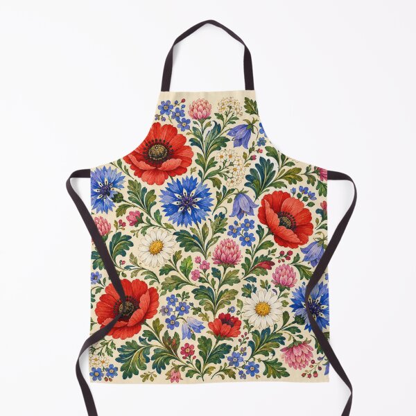 Item preview, Kurpie Wild Meadow Flowers – Polish Folk Floral Art designed and sold by MarekoraStudio.