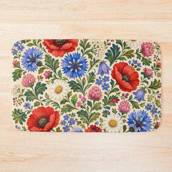 Item preview, Kurpie Wild Meadow Flowers – Polish Folk Floral Art designed and sold by MarekoraStudio.