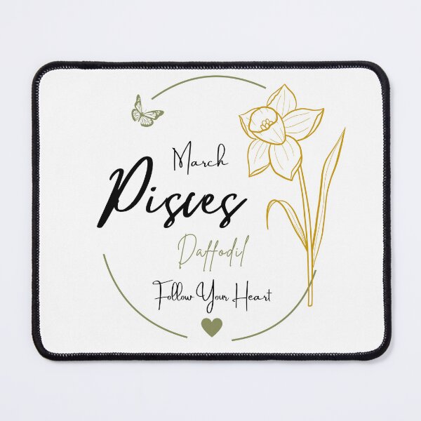Item preview, March Pisces Daffodil | Follow Your Heart Zodiac Design designed and sold by FlareCraftStudio.