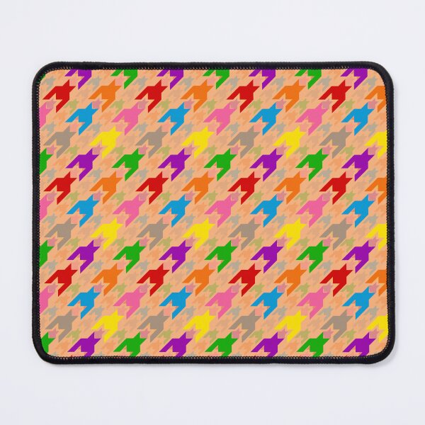 Item preview, Colorful Houndstooth Plaid Check Orange designed and sold by PatternTitan.