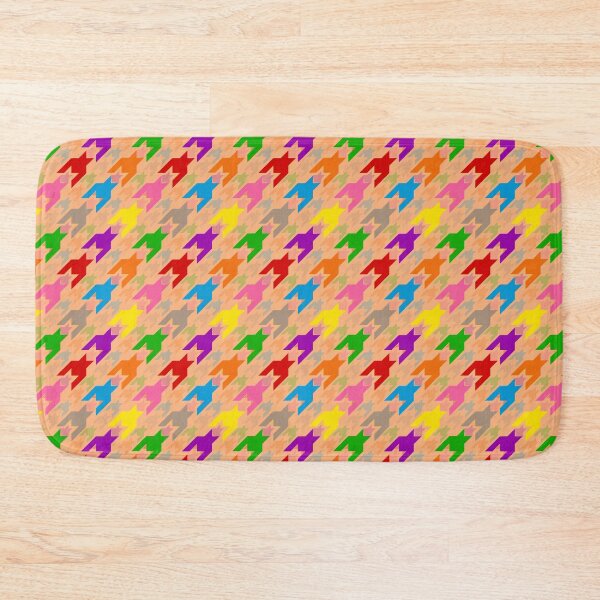 Item preview, Colorful Houndstooth Plaid Check Orange  designed and sold by PatternTitan.