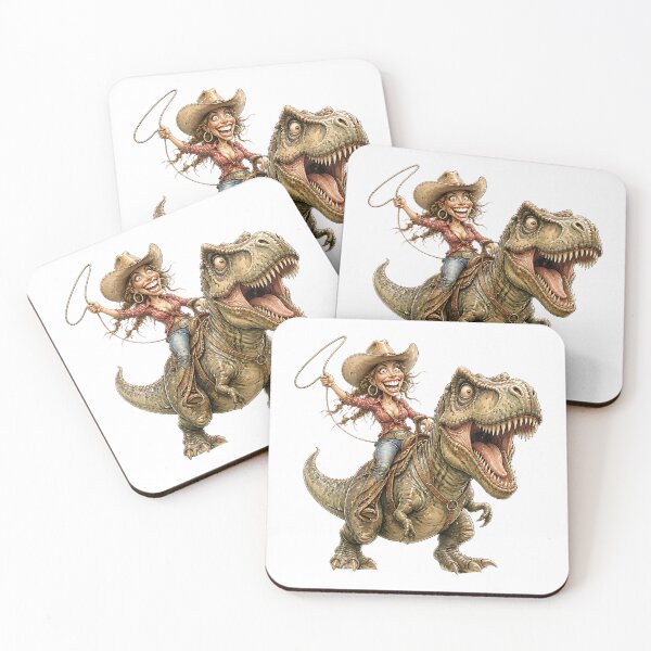Item preview, Wild Cowgirl Riding a Giant Dinosaur Adventure designed and sold by Wilcox PhotoArt.