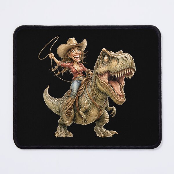 Item preview, Wild Cowgirl Riding a Giant Dinosaur Adventure designed and sold by Wilcox PhotoArt.