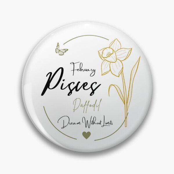 Item preview, February Pisces Daffodil | Dream Without Limits Zodiac Design designed and sold by FlareCraftStudio.