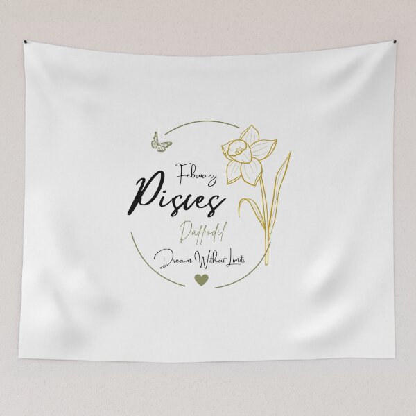 Item preview, February Pisces Daffodil | Dream Without Limits Zodiac Design designed and sold by FlareCraftStudio.