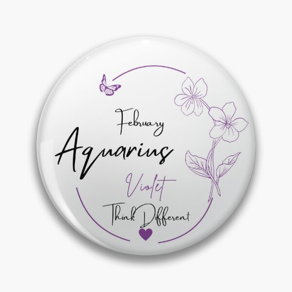 Item preview, February Aquarius Violet | Think Different Zodiac Design designed and sold by FlareCraftStudio.
