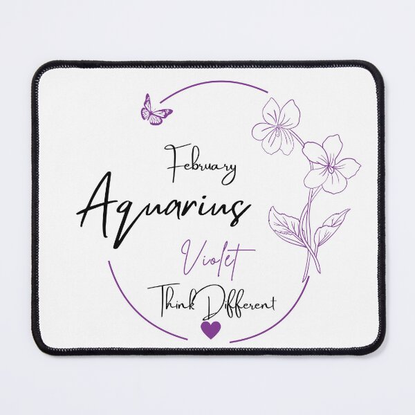 Item preview, February Aquarius Violet | Think Different Zodiac Design designed and sold by FlareCraftStudio.