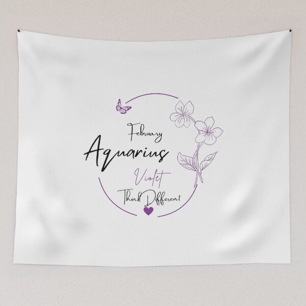 Item preview, February Aquarius Violet | Think Different Zodiac Design designed and sold by FlareCraftStudio.