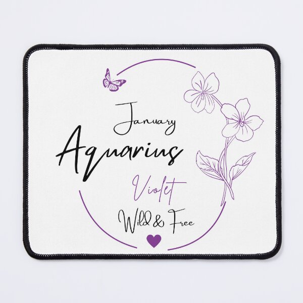 Item preview, January Aquarius Violet | Wild & Free Zodiac Design designed and sold by FlareCraftStudio.