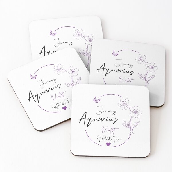 Item preview, January Aquarius Violet | Wild & Free Zodiac Design designed and sold by FlareCraftStudio.