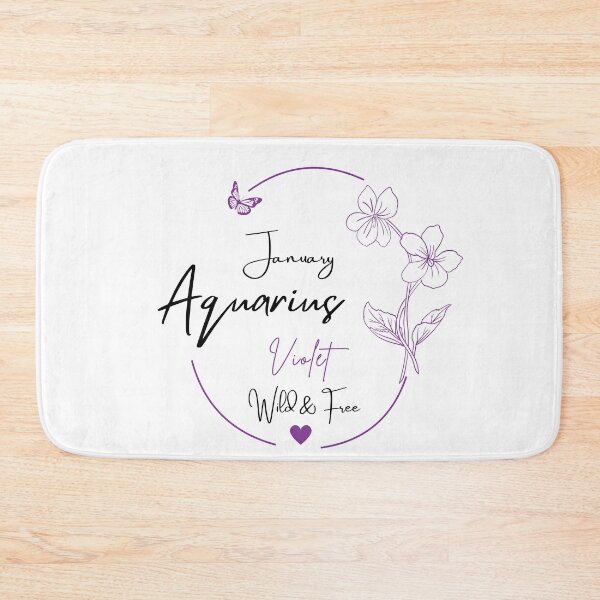 Item preview, January Aquarius Violet | Wild & Free Zodiac Design designed and sold by FlareCraftStudio.