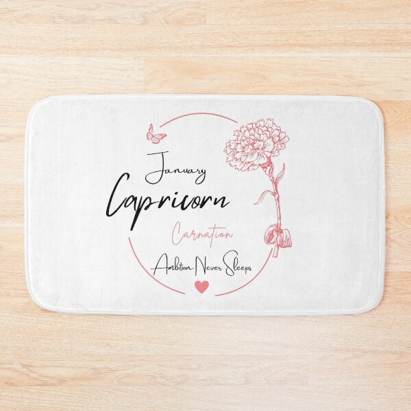 Item preview, January Capricorn Carnation | Ambition Never Sleeps Zodiac Design designed and sold by FlareCraftStudio.