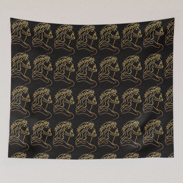Item preview, Jesus Christ Crown of Thorns Golden Line Art designed and sold by Ink-verse-.