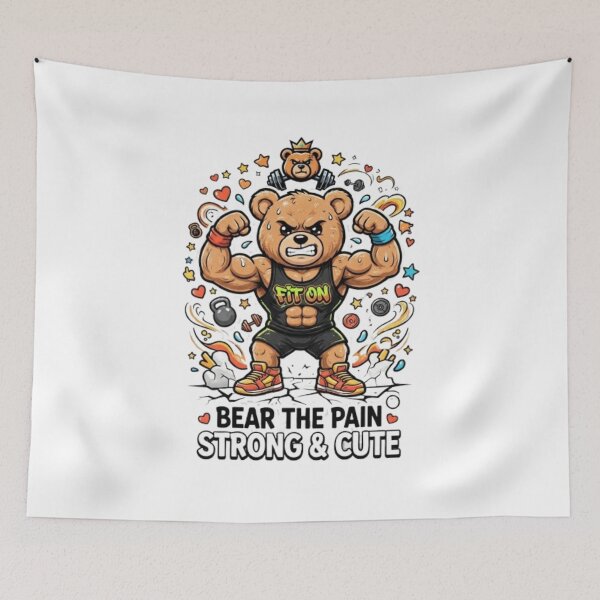 Item preview, FIT ON Teddy Bear Champion – Cute Strong Bear Sports Streetwear T-Shirt designed and sold by Fit On.