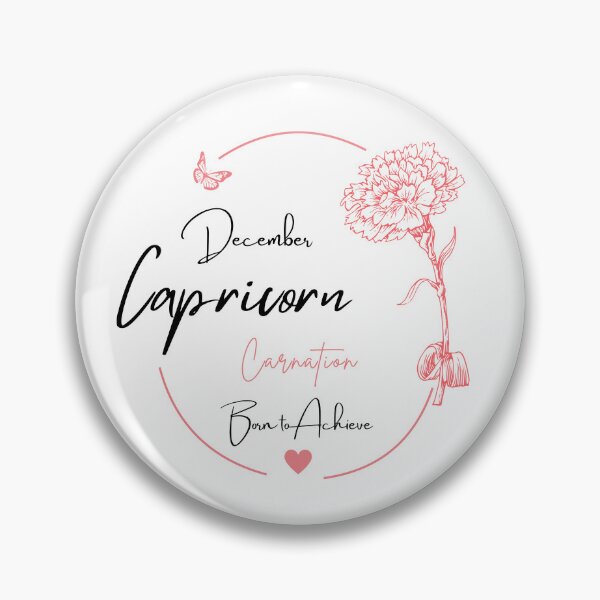Item preview, December Capricorn Carnation | Born to Achieve Zodiac Design designed and sold by FlareCraftStudio.