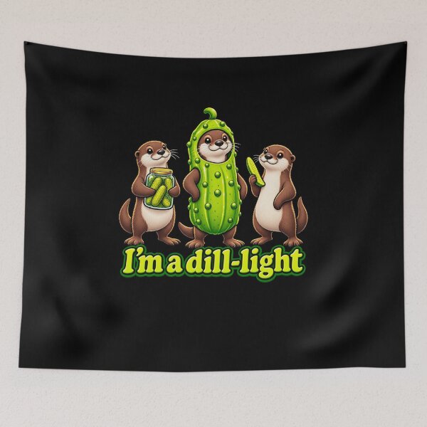 Item preview, Funny Dill Light Otter Pickle Pun designed and sold by elderberry.