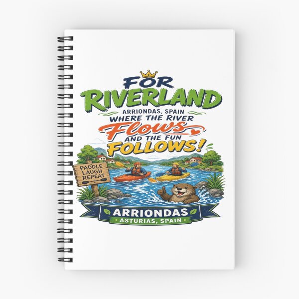 Artikelvorschau, Riverland Arriondas Spain Kayaking Adventure Shirt – Where the River Flows entworfen und verkauft von Sushikidsntoddlers.