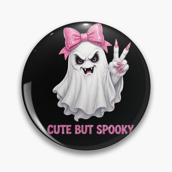 Item preview, Pastel Goth Halloween Ghost with Pink Bow designed and sold by CurrentPhase.