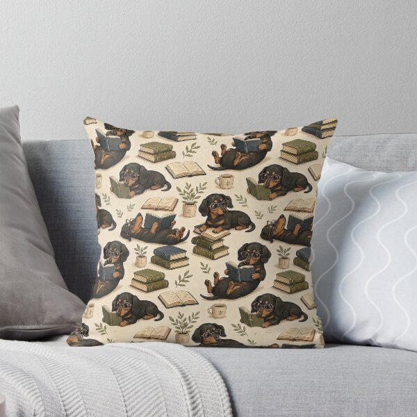 Item preview, Bookish Dachshund – Cozy Reading Dog Design designed and sold by Luna & Cleo Creative.
