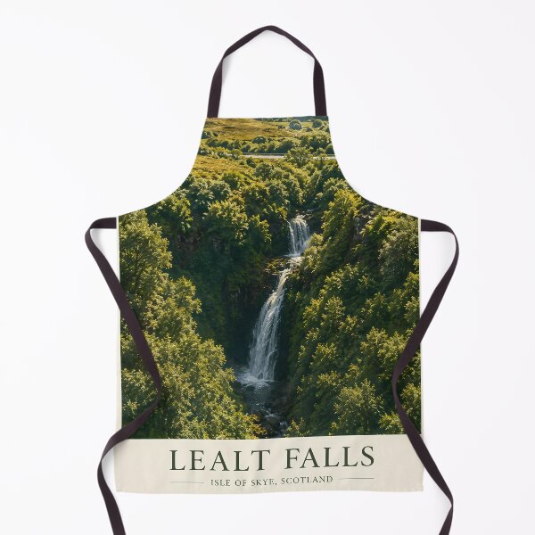 Item preview, Lealt Falls Isle of Skye Scotland Poster | Scottish Highlands Waterfall Landscape Art designed and sold by Wandered North.