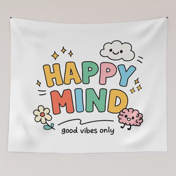 Item preview, Happy Mind - Good Vibes designed and sold by Zerhof.