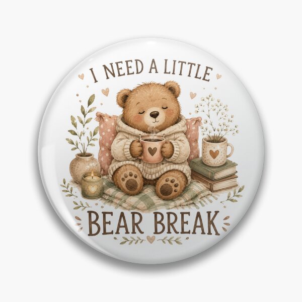 Item preview, I Need a Little Bear Break – Cute Cozy Bear Coffee Lover Design designed and sold by DreamyBrushArt.