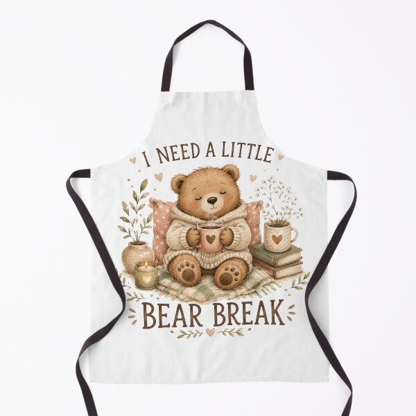 Item preview, I Need a Little Bear Break – Cute Cozy Bear Coffee Lover Design designed and sold by DreamyBrushArt.