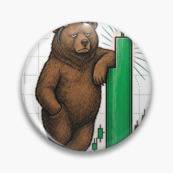 Item preview, Totally A Bull Grizzly Bear Stock Market Woodcut Graphic Tee designed and sold by KIDEnia.