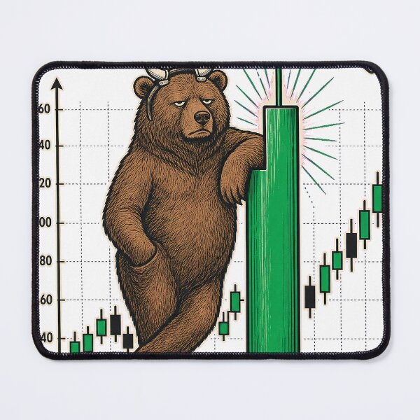 Item preview, Totally A Bull Grizzly Bear Stock Market Woodcut Graphic Tee designed and sold by KIDEnia.