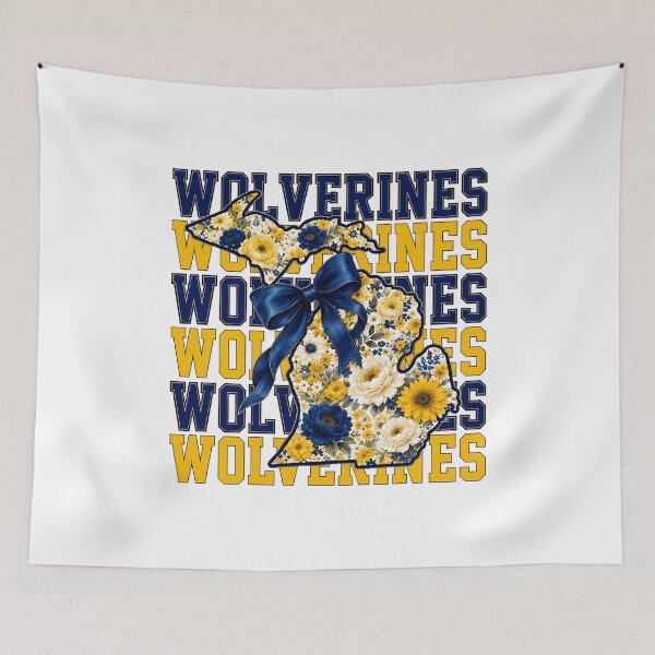 Item preview, Floral Michigan State Blue Yellow Flower Bow designed and sold by llaRudicil8.