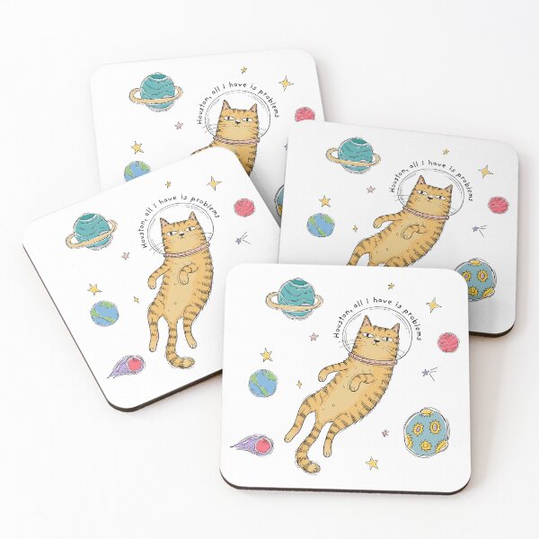 Item preview, Space Cat - Houston, all I have is problems  designed and sold by LunarDesignzz.