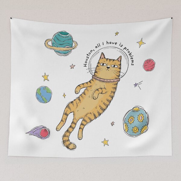 Item preview, Space Cat - Houston, all I have is problems  designed and sold by LunarDesignzz.