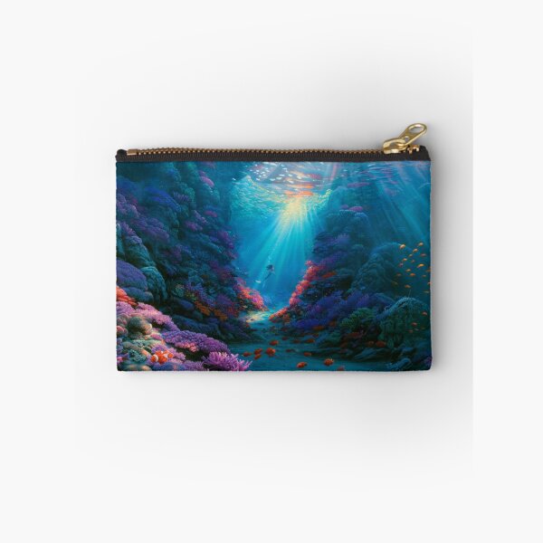 Item preview, A beautiful Mermaid swimming among colourful coral reefs surrounded by tropical fish and shafts of sunlight filtering through crystal-clear water, Fantasy & Mythological Creatures designed and sold by CDC40.