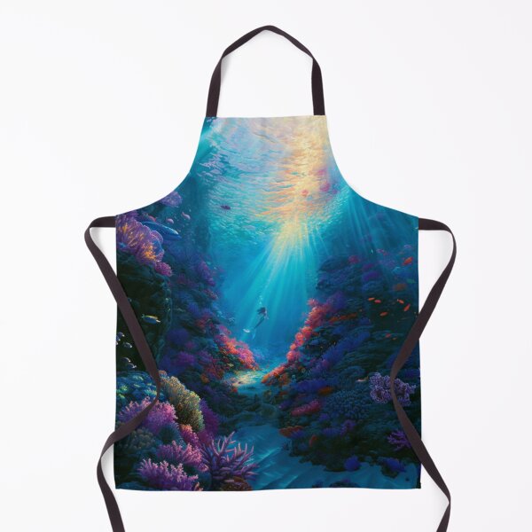 Item preview, A beautiful Mermaid swimming among colourful coral reefs surrounded by tropical fish and shafts of sunlight filtering through crystal-clear water, Fantasy & Mythological Creatures designed and sold by CDC40.