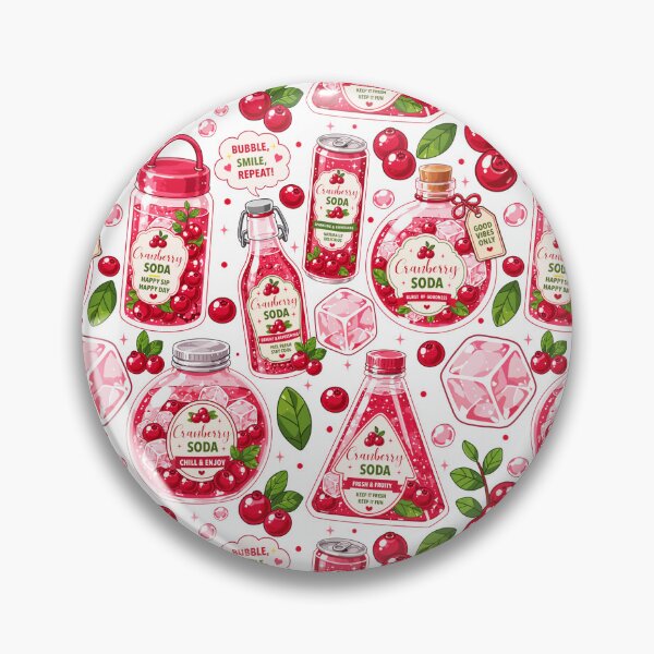 Item preview, Cute Cranberry Soda Seamless designed and sold by KJackArtwork.
