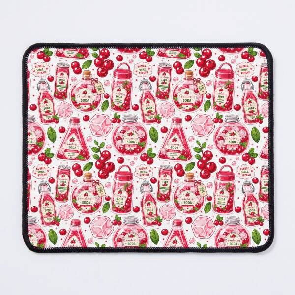 Item preview, Cute Cranberry Soda Seamless designed and sold by KJackArtwork.