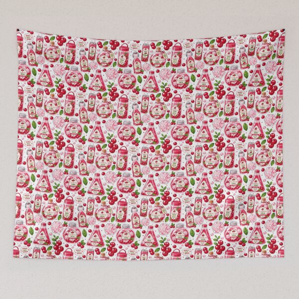 Item preview, Cute Cranberry Soda Seamless designed and sold by KJackArtwork.