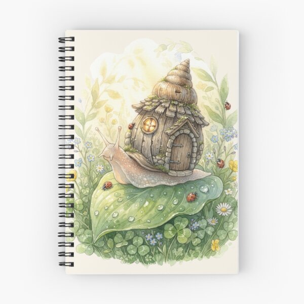 Item preview, Snail Garden Cottage Watercolor Fairycore Miniature Art designed and sold by CalmCapy Co.