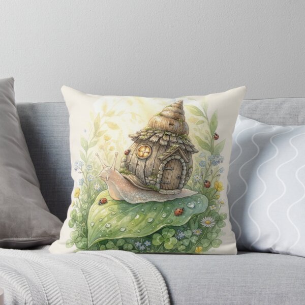 Item preview, Snail Garden Cottage Watercolor Fairycore Miniature Art designed and sold by CalmCapy Co.