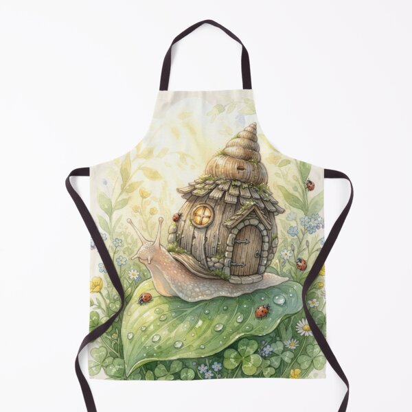 Item preview, Snail Garden Cottage Watercolor Fairycore Miniature Art designed and sold by CalmCapy Co.