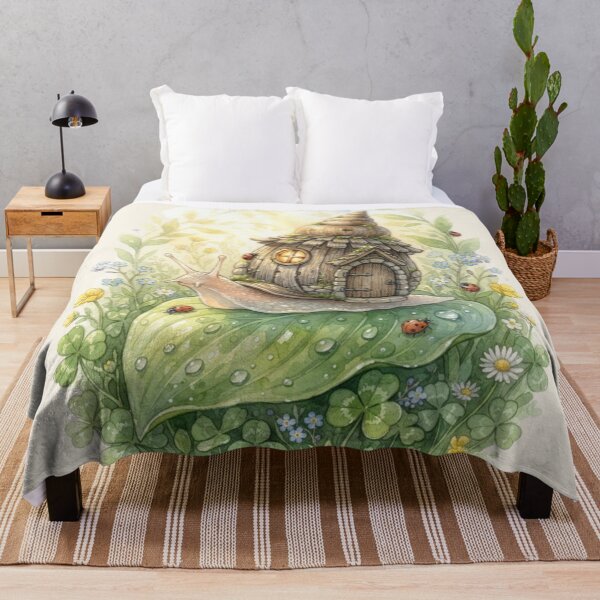 Item preview, Snail Garden Cottage Watercolor Fairycore Miniature Art designed and sold by CalmCapy Co.