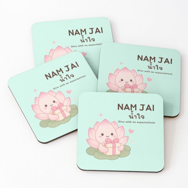 Item preview, Nam Jai | Give from the Heart – Lotus Vector Design | Soft Thailand™ designed and sold by CosmicQuietStudio.