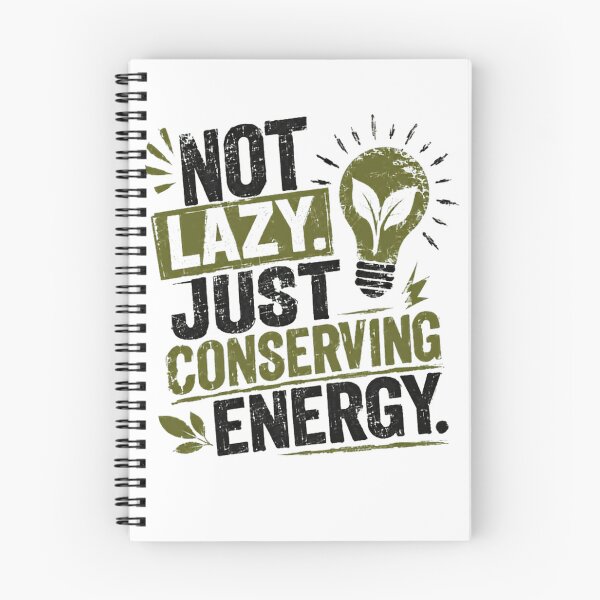 Item preview, Not Lazy. Just Conserving Energy. Funny Humorous Quote Energy Saver designed and sold by HumansStuck12.