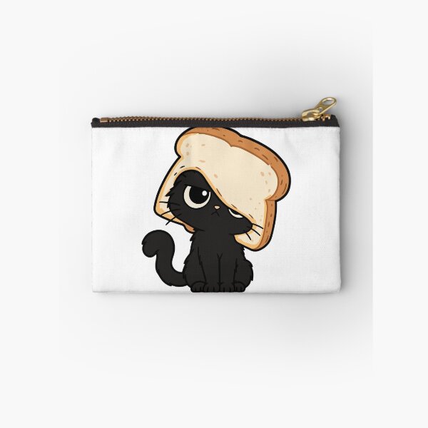 Item preview, Cute Black Cat Wearing Bread Hat Funny Food Cat designed and sold by MewMade.