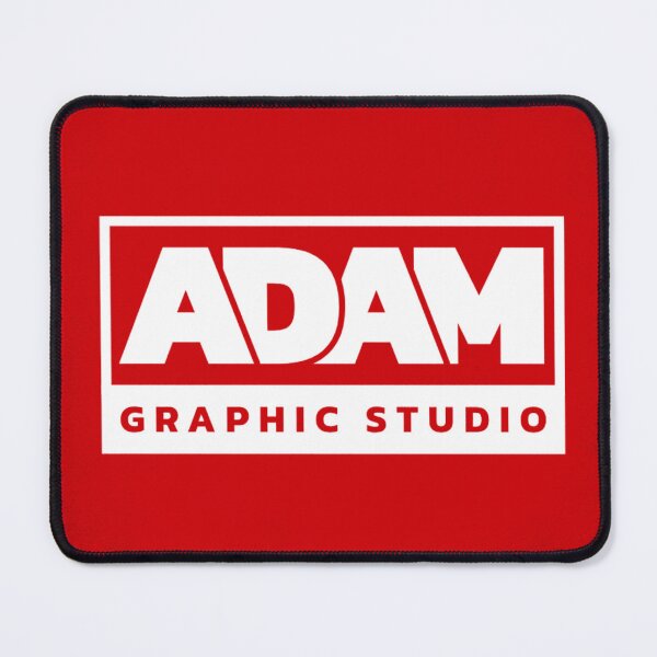 Item preview, ADAM Graphic Studio – Bold Minimalist Red & White Typography Design designed and sold by MindMess Studio.