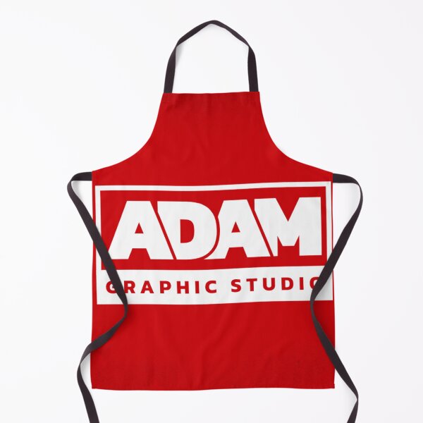 Artikelvorschau, ADAM Grafikstudio – Markantes, minimalistisches Typografie-Design in Rot und Weiß entworfen und verkauft von MindMess Studio.