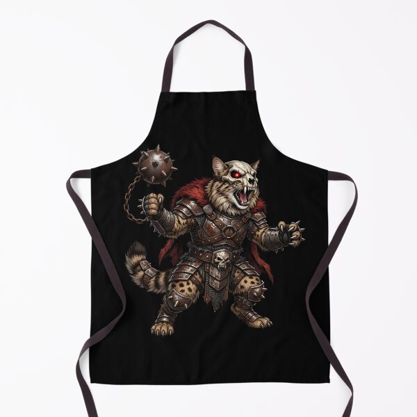 Item preview, Oni Cat Warrior - Skull Mask Demon Barbarian Fantasy Art designed and sold by TOOBIC.