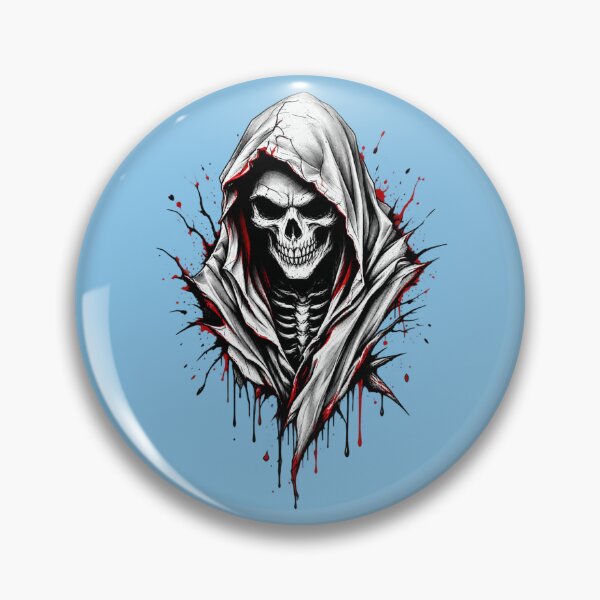 Item preview, Grim Reaper Skeleton with Blood Splatter – Gothic Dark Art designed and sold by littlepiptales.