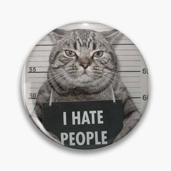 Item preview, Funny I Hate People Cat Mugshot Grumpy Kitten designed and sold by Fun-and-joy.